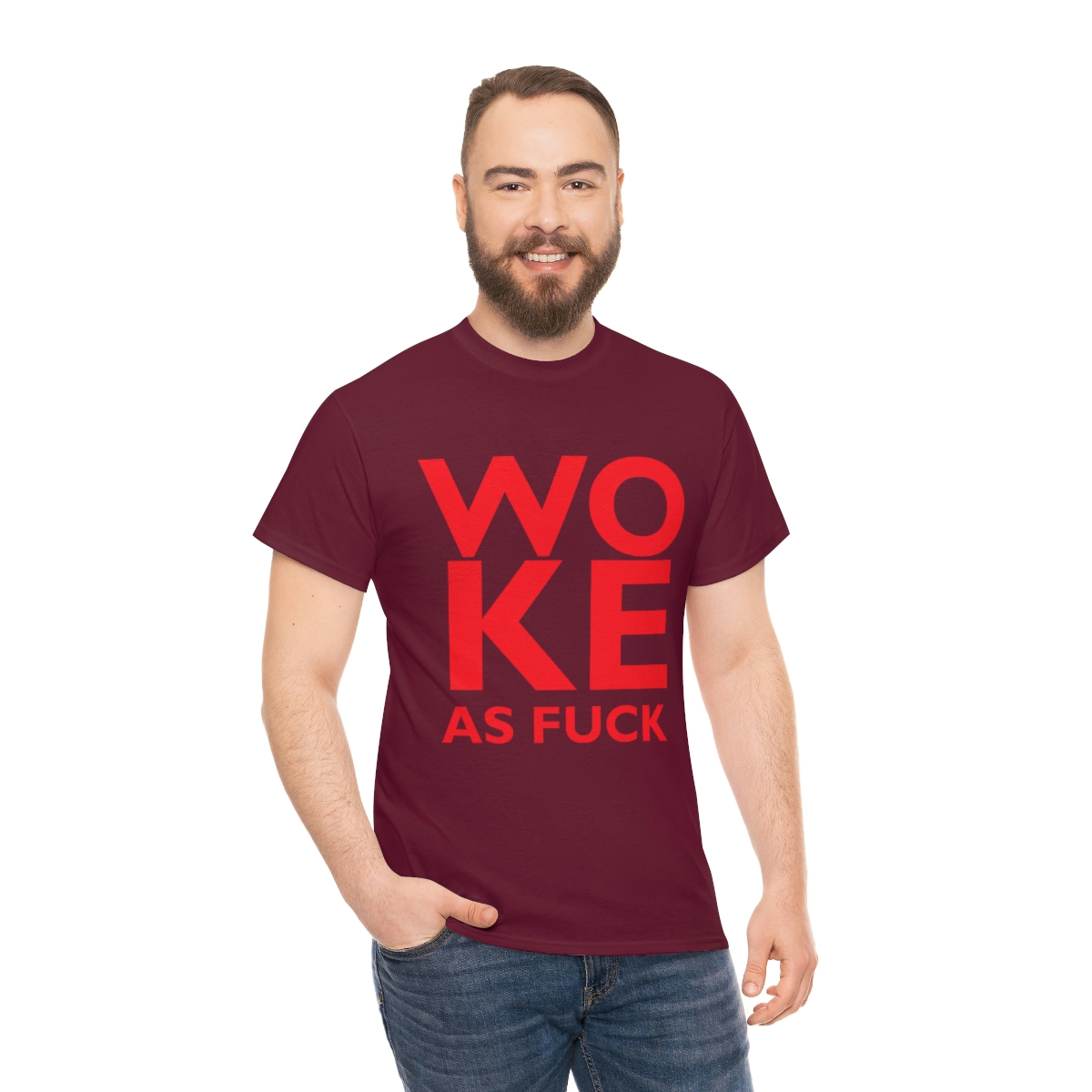 WOKE AF Unisex Heavy Cotton Tee - Image 5