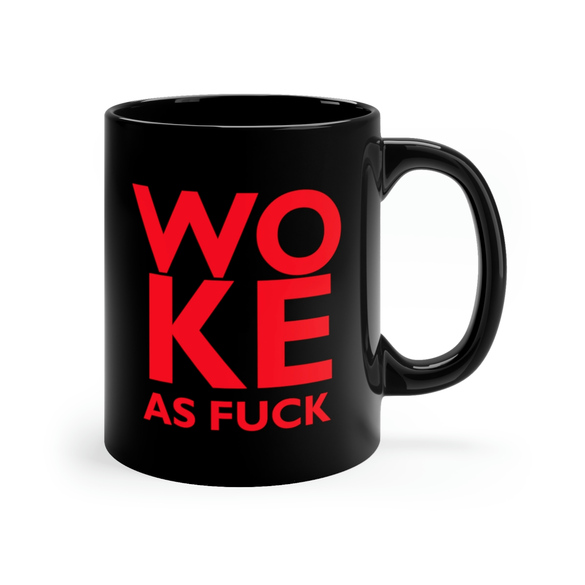 11oz Woke A F Black Mug - Image 4